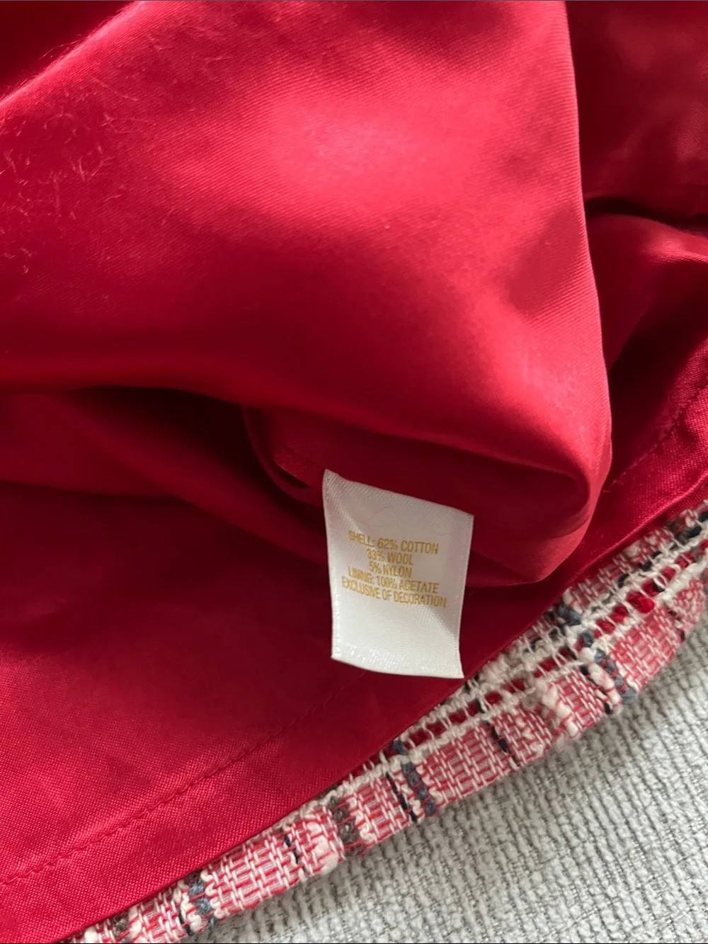 EUC Kate Spade red “Skirts the Rule” Julie Skirt